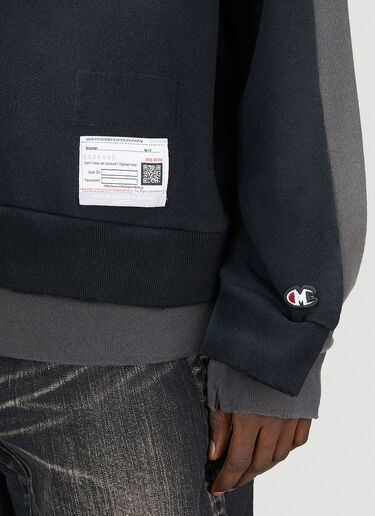 x Champion Combined Hooded Sweatshirt Maison Mihara Yasuhiro x Champion Combined Hooded Sweatshirt Black mmy0152014
