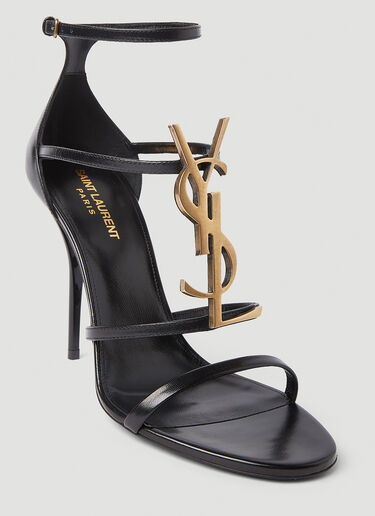 Saint Laurent Cassandra Logo Plaque High Heels Black sla0249105