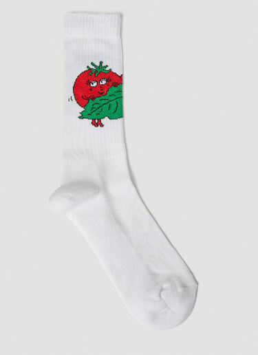 Sky High Farm Workwear Tomatoes Socks White skh0352002