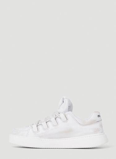 Bleached Sneakers Miu Miu Bleached Sneakers White miu0252026