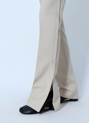 LN-CC® - Sportmax: Tailored Wool Grain-de-Poudre Trousers - Beige Sportmax Tailored Wool Grain-de-Poudre Trousers Beige spx0266209