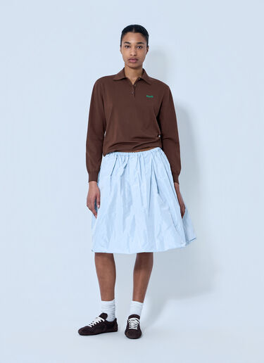 Prada Silk Polo Shirt Brown pra0264006