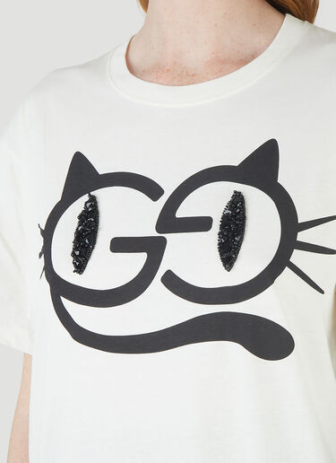 Gucci Cat Eyes T-Shirt White guc0245053