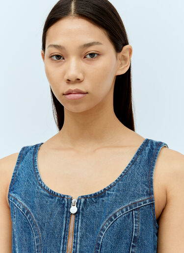 A.P.C. 지퍼 데님 미디 원피스 블루 apc0255010