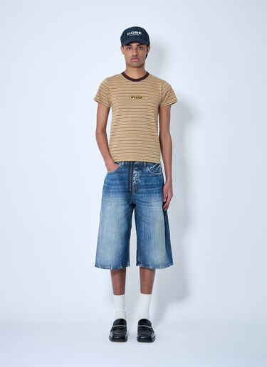 Martine Rose Zip-Up Jean Shorts Blue mtr0159004