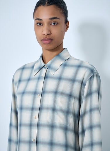 Our Legacy Checked Cotton Shirt White our0264030