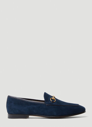 Gucci Jordaan Suede Loafers Blue guc0253099
