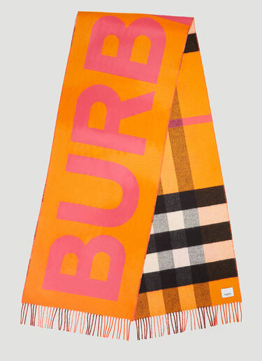 Burberry Reversible Logo Scarf Orange bur0143024