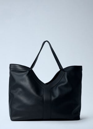 Saint Laurent Large Y-Shaped Leather Tote Bag Black sla0162054