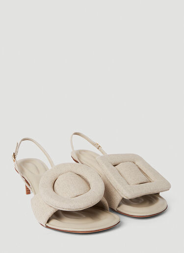 Jacquemus Les Sandals Cuscinu Heels Beige jac0250103