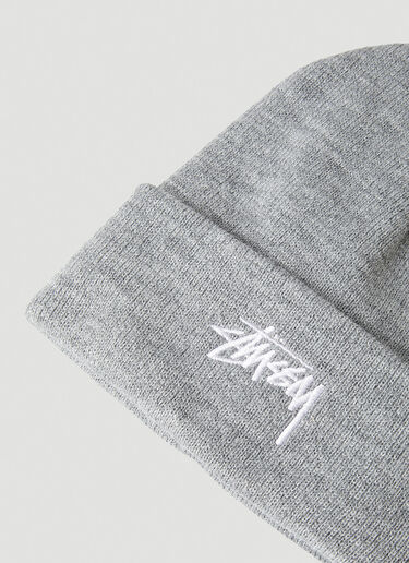 Stüssy ストックカフビーニーハット グレー sts0350018