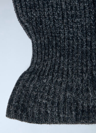 LN-CC® - Lemaire: Yak Alpaca Hood - Dark Grey Lemaire Yak Alpaca Hood Dark Grey lem0166025