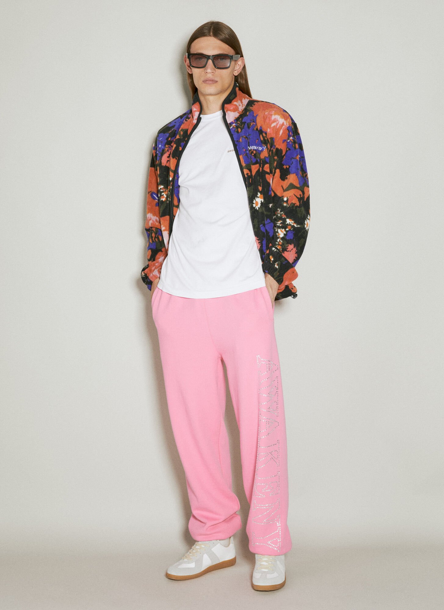 Awake Ny Rhinestone-embellished Sweatpants In Pink