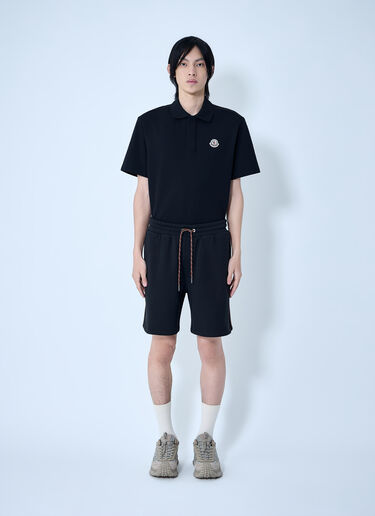 Moncler Embroidered Logo Polo Shirt Black mon0164029