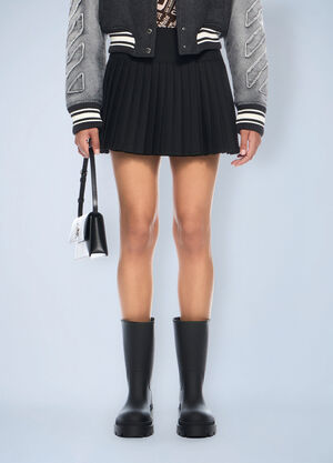Off-White Big Bookish Logo Pleated Skirt Black ofw0262080