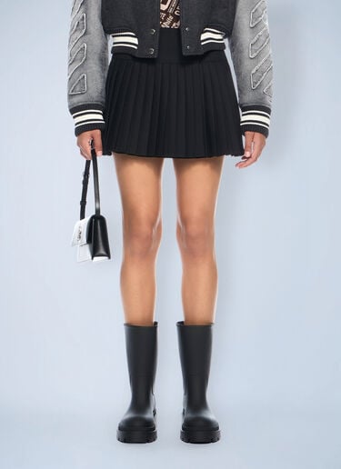 Off-White Big Bookish Logo Pleated Skirt Black ofw0262080