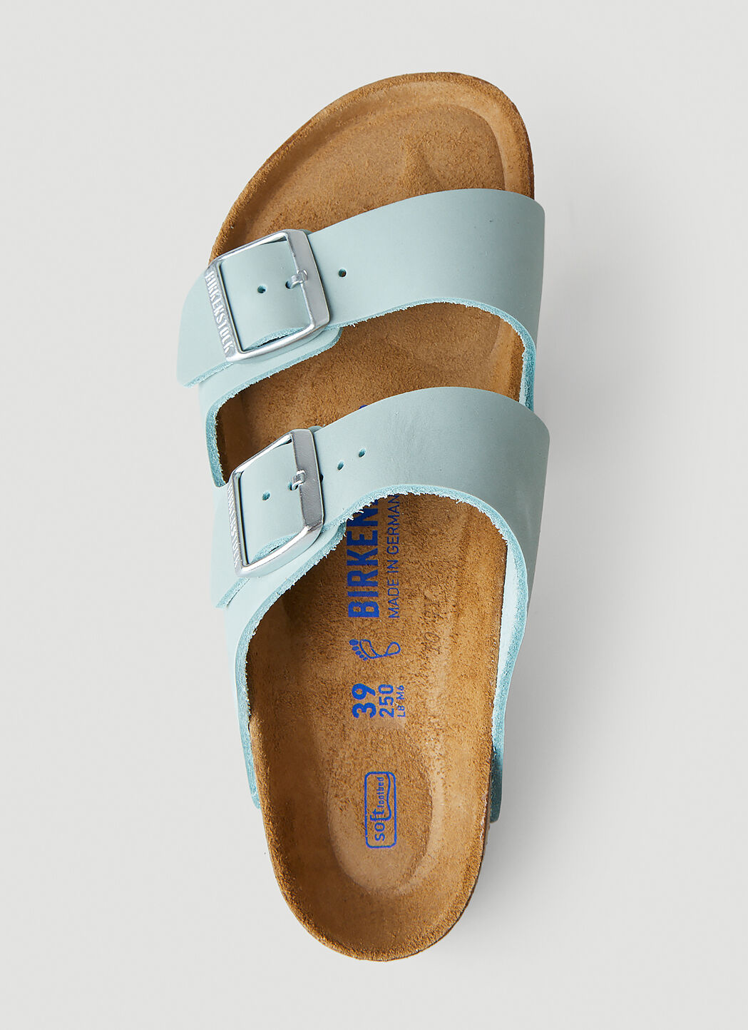Birkenstock Arizona Two Strap Sandals in Light Blue LN CC