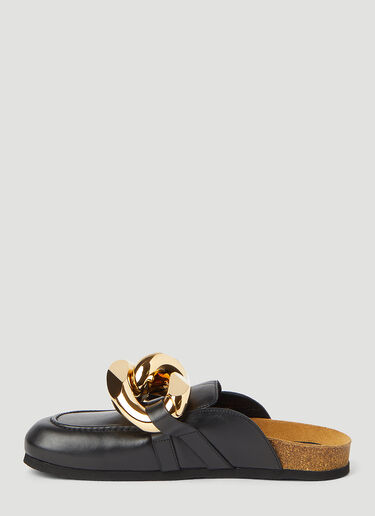 JW Anderson Chain Leather Mules Black jwa0246015