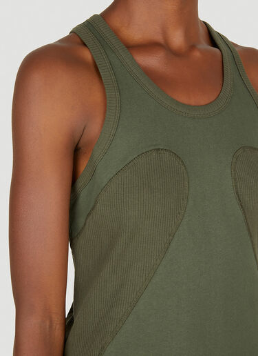 Dion Lee Rib Shift Tank Top Khaki dle0349004