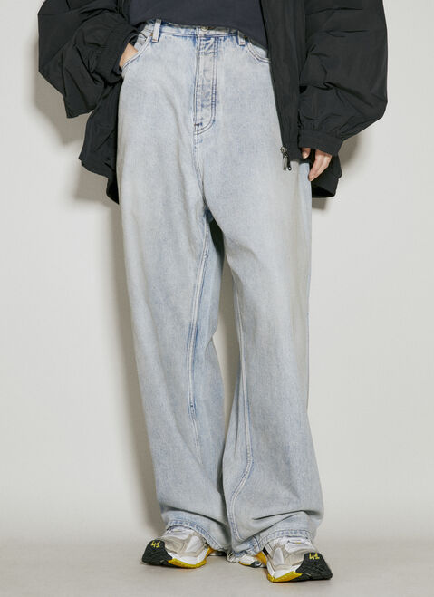 Balenciaga Distressed Baggy Jeans Black bal0254062