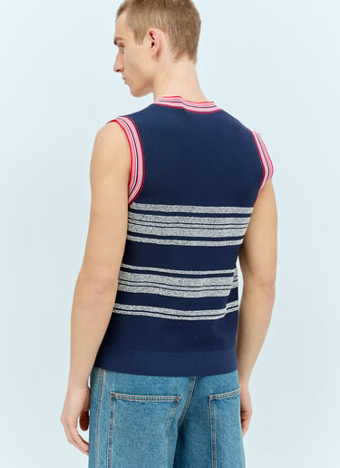 Wales Bonner Shade Knit Vest Blue wbn0156004