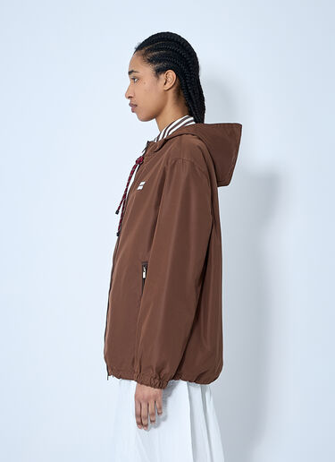 Miu Miu 高性能面料连帽夹克  棕色 miu0260060