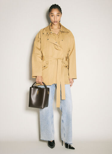 Saint Laurent Le 37 가죽 숄더백 브라운 sla0258041