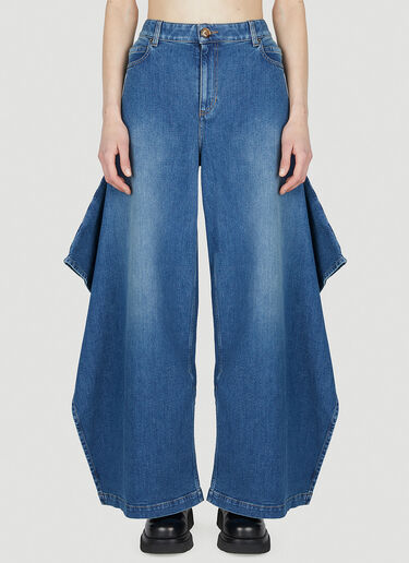Burberry Draped Jeans Blue bur0252064