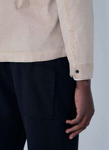 Stone Island Logo Patch Overshirt Beige sto0164043