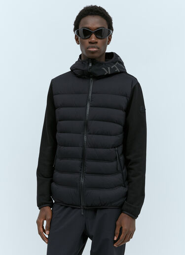 Moncler Logo Patch Zip-up Puffer Jacket in Black