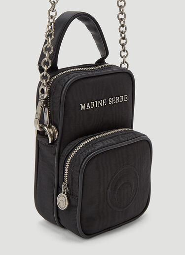 Marine Serre Moiré Shoulder Bag Black mrs0343001