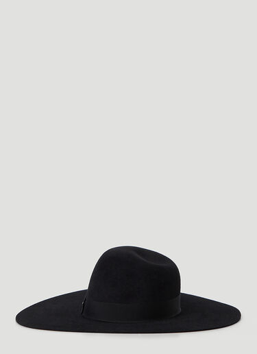 Saint Laurent Asymmetric Hat Black sla0245137