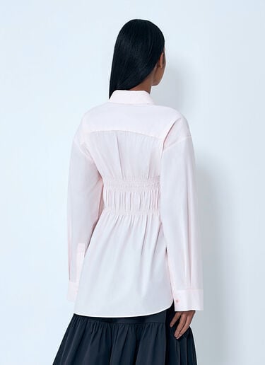 Cecilie Bahnsen Smocked Detail Poplin Shirt Pink cec0263011