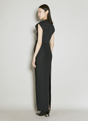 Alexander Wang 落肩及地连衣裙 黑色 awg0255001