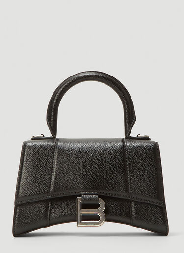 Balenciaga Hourglass Top Handle Extra Small Bag Black bal0243055
