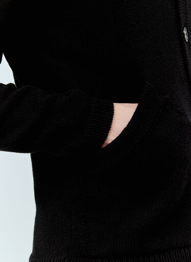 Logo Patch Cardigan Stone Island Logo Patch Cardigan Black sto0156089