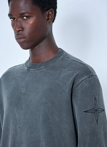 LN-CC® - Stone Island: Oversized Crewneck Sweatshirt - Grey Stone Island Oversized Crewneck Sweatshirt Grey sto0165076