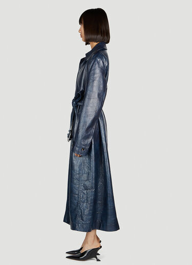 Embossed Coat Bottega Veneta Embossed Coat Dark Blue bov0252075