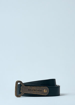 Balenciaga Bottle Opener D Ring Belt Black bal0159011