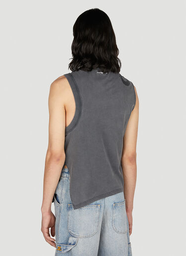 Courrèges Twist Logo Print Tank Top Grey cou0152008