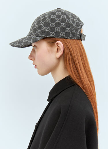 Gucci GG Flannel Baseball Cap Grey guc0257073