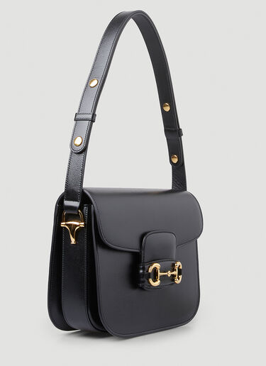 Gucci 1955 Horsebit Shoulder Bag Black guc0239075
