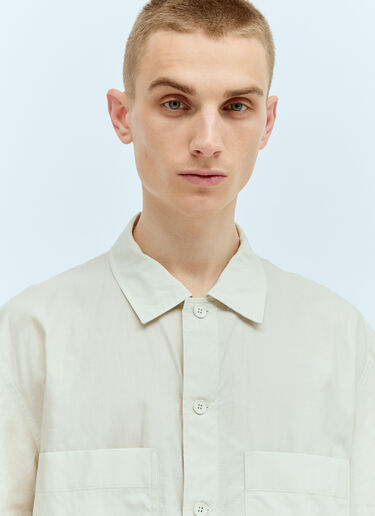 Lemaire Short Sleeve Pyjama Shirt Cream lem0156005