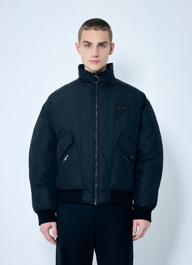 Prada Nylon Aviator Puffer Jacket Black pra0159031