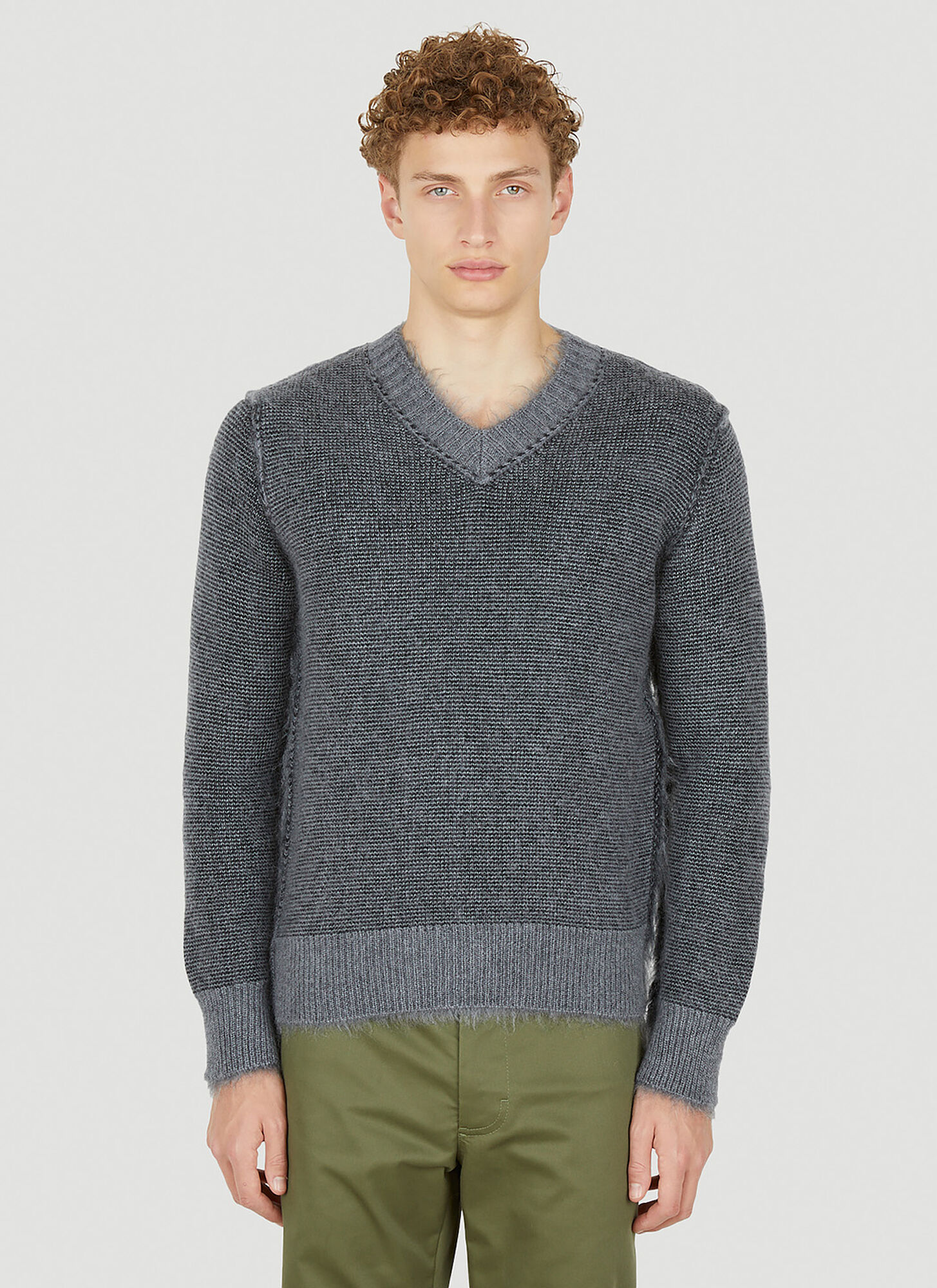 Shop Craig Green Brushed Sweater In Grey