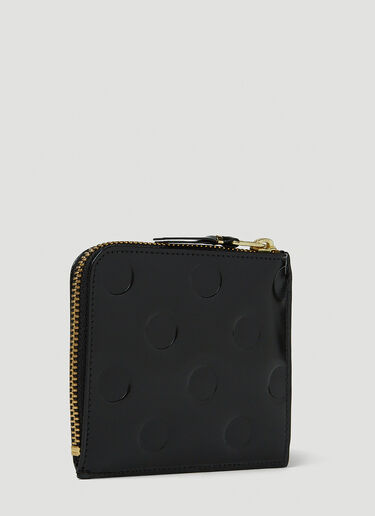 Comme des Garçons Wallet Dots Zip Wallet Black cdw0347007