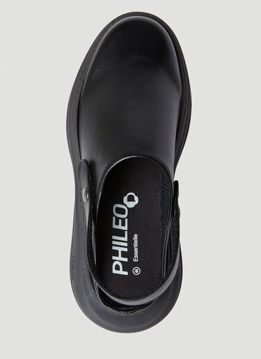 Phileo Sabot Platform Shoes Black phi0152002