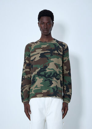 Stüssy Ribbed Long Sleeve Sweatshirt Green sts0164009