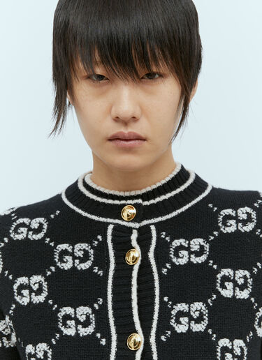 GG ウールブークレジャカード カーディガン Gucci GG ウールブークレジャカード カーディガン ブラック guc0255023