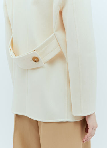 Max Mara Wool And Cashmere Pea Coat Cream max0255026